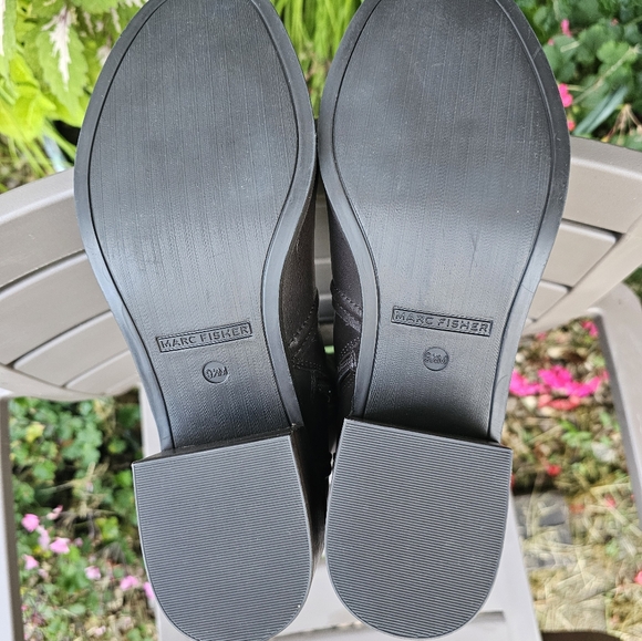 MARC FISHER RITLY TALL BLOCK HEEL BROWN LEATHER ZIP UP BOOTS 9.5M NEW - Picture 5 of 14